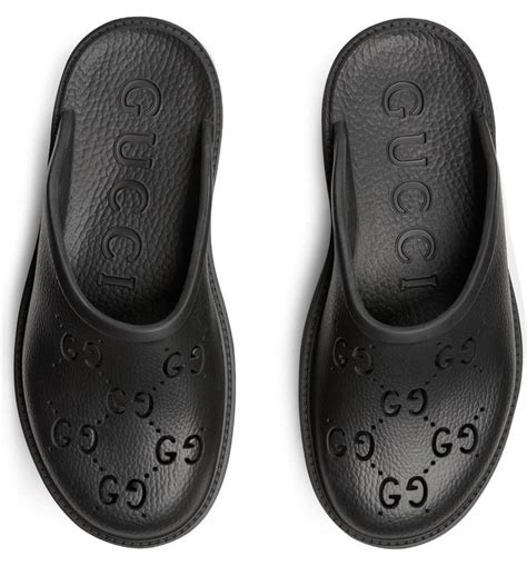 gucci clogs black|Gucci platform clog.